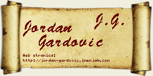 Jordan Gardović vizit kartica